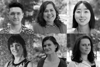Headshots for the six Live Design and Production alumni who presented at this year's National Design Portfolio Review